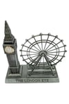 İngiltereDünyadan HediyelerDNY-HDYLNDR2GMSKeskin Hediyelik Eşya Ve TekstilVintage Metal İngiltere London Big Ben ve London Eye Biblo Gümüş 20cm