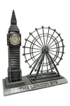 İngiltereDünyadan HediyelerDNY-HDYLNDR2GMSKeskin Hediyelik Eşya Ve TekstilVintage Metal İngiltere London Big Ben ve London Eye Biblo Gümüş 20cm
