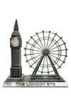 İngiltereDünyadan HediyelerDNY-HDYLNDR2GMSKeskin Hediyelik Eşya Ve TekstilVintage Metal İngiltere London Big Ben ve London Eye Biblo Gümüş 20cm