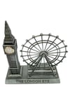 İngiltereDünyadan HediyelerDNY-HDYLNDR2GMSKeskin Hediyelik Eşya Ve TekstilVintage Metal İngiltere London Big Ben ve London Eye Biblo Gümüş 20cm