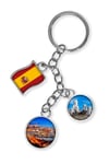 İspanyaDünyadan HediyelerDNY-HDYKREPOK12Keskin Hediyelik Eşya Ve Tekstilİspanya Üçlü Epoksi Metal Çift Taraflı Damla Anahtarlık Spain