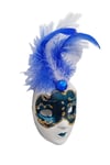 İtalyaDünyadan HediyelerDNY-HD100381Keskin Hediyelik Eşya Ve TekstilVenedik Maske Magnet 3D Buzdolabı Magneti Simli ve Tüylü No.1