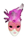 İtalyaDünyadan HediyelerDNY-HD100383Keskin Hediyelik Eşya Ve TekstilVenedik Maske Magnet 3D Buzdolabı Magneti Simli ve Tüylü No.3