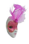 İtalyaDünyadan HediyelerDNY-HD100383Keskin Hediyelik Eşya Ve TekstilVenedik Maske Magnet 3D Buzdolabı Magneti Simli ve Tüylü No.3