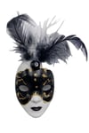 İtalyaDünyadan HediyelerDNY-HD100384Keskin Hediyelik Eşya Ve TekstilVenedik Maske Magnet 3D Buzdolabı Magneti Simli ve Tüylü No.4