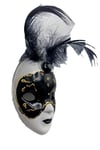 İtalyaDünyadan HediyelerDNY-HD100384Keskin Hediyelik Eşya Ve TekstilVenedik Maske Magnet 3D Buzdolabı Magneti Simli ve Tüylü No.4