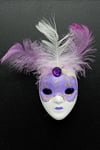 İtalyaDünyadan HediyelerDNY-HD100386Keskin Hediyelik Eşya Ve TekstilVenedik Maske Magnet 3D Buzdolabı Magneti Simli ve Tüylü No.6