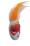 İtalyaDünyadan HediyelerDNY-HD100389Keskin Hediyelik Eşya Ve TekstilVenedik Maske Magnet 3D Buzdolabı Magneti Simli ve Tüylü No.9