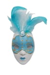 İtalyaDünyadan HediyelerDNY-HD100390Keskin Hediyelik Eşya Ve TekstilVenedik Maske Magnet 3D Buzdolabı Magneti Simli ve Tüylü No.10