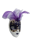 İtalyaDünyadan HediyelerDNY-HD100392Keskin Hediyelik Eşya Ve TekstilVenedik Maske Magnet 3D Buzdolabı Magneti Simli ve Tüylü No.12