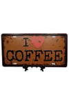 İtalyaDünyadan HediyelerDNY-HD100496Keskin Hediyelik Eşya Ve TekstilDekoratif 3D Metal Plaka I Love Coffee 30cm