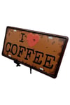 İtalyaDünyadan HediyelerDNY-HD100496Keskin Hediyelik Eşya Ve TekstilDekoratif 3D Metal Plaka I Love Coffee 30cm