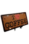 İtalyaDünyadan HediyelerDNY-HD100496Keskin Hediyelik Eşya Ve TekstilDekoratif 3D Metal Plaka I Love Coffee 30cm