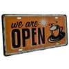 İtalyaDünyadan HediyelerDNY-HD100556Keskin Hediyelik Eşya Ve TekstilDekoratif 3D Metal Plaka We Are Open Coffee 30cm