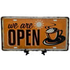 İtalyaDünyadan HediyelerDNY-HD100556Keskin Hediyelik Eşya Ve TekstilDekoratif 3D Metal Plaka We Are Open Coffee 30cm