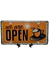 İtalyaDünyadan HediyelerDNY-HD100556Keskin Hediyelik Eşya Ve TekstilDekoratif 3D Metal Plaka We Are Open Coffee 30cm