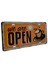 İtalyaDünyadan HediyelerDNY-HD100556Keskin Hediyelik Eşya Ve TekstilDekoratif 3D Metal Plaka We Are Open Coffee 30cm