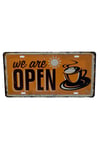İtalyaDünyadan HediyelerDNY-HD100556Keskin Hediyelik Eşya Ve TekstilDekoratif 3D Metal Plaka We Are Open Coffee 30cm