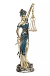 İtalyaDünyadan HediyelerDNY-HDY1682Keskin Hediyelik Eşya Ve TekstilThemis Adalet Kadını Terazisi Heykeli Mavi Gold 24cm