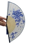 JaponyaDünyadan HediyelerDNY-HD100351Keskin Hediyelik Eşya Ve TekstilBambu İpek Kumaş Yelpaze Japon Tasarım Çiçek ve Kelebek Desenli Çanta Boy