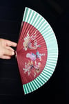 JaponyaDünyadan HediyelerDNY-HD100693Keskin Hediyelik Eşya Ve TekstilJapon Bambu Kumaş Yelpaze Çanta Boy Stant Hediyeli No.11