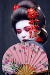 JaponyaDünyadan HediyelerDNY-HD100805Keskin Hediyelik Eşya Ve TekstilJapon Bambu Kumaş Yelpaze Çanta Boy Stant Hediyeli No.123