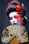JaponyaDünyadan HediyelerDNY-HD100806Keskin Hediyelik Eşya Ve TekstilJapon Bambu Kumaş Yelpaze Çanta Boy Stant Hediyeli No.124