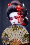 JaponyaDünyadan HediyelerDNY-HD100808Keskin Hediyelik Eşya Ve TekstilJapon Bambu Kumaş Yelpaze Çanta Boy Stant Hediyeli No.126