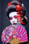 JaponyaDünyadan HediyelerDNY-HD100809Keskin Hediyelik Eşya Ve TekstilJapon Bambu Kumaş Yelpaze Çanta Boy Stant Hediyeli No.127