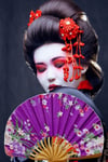 JaponyaDünyadan HediyelerDNY-HD100811Keskin Hediyelik Eşya Ve TekstilJapon Bambu Kumaş Yelpaze Çanta Boy Stant Hediyeli No.129