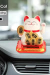JaponyaDünyadan HediyelerDNY-HDOANRMZN04Keskin Hediyelik Eşya Ve TekstilManeki Neko El Sallayan Şans Kedisi Beyaz Solar Güneş Enerjili 10.5 cm