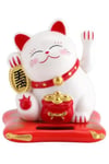 JaponyaDünyadan HediyelerDNY-HDOANRMZN02Keskin Hediyelik Eşya Ve TekstilManeki Neko El Sallayan Şans Kedisi Beyaz Solar Güneş Enerjili 7.5 cm