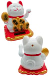 JaponyaDünyadan HediyelerDNY-HDOANRMZN04Keskin Hediyelik Eşya Ve TekstilManeki Neko El Sallayan Şans Kedisi Beyaz Solar Güneş Enerjili 10.5 cm