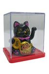 JaponyaDünyadan HediyelerDNY-HDY4526S2SYH02Keskin Hediyelik Eşya Ve TekstilManeki Neko El Sallayan Mini Şans Kedisi Siyah Solar Güneş Enerjili 5x5cm S2SYH02