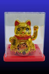 JaponyaDünyadan HediyelerDNY-HDY4526S3GLD03Keskin Hediyelik Eşya Ve TekstilManeki Neko El Sallayan Mini Şans Kedisi Gold Solar Güneş Enerjili 5x5cm S3GLD03