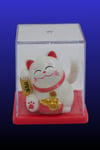 JaponyaDünyadan HediyelerDNY-HDY4527Y5BYZ05Keskin Hediyelik Eşya Ve TekstilManeki Neko El Sallayan Mini Şans Kedisi Beyaz Solar Güneş Enerjili 5x5cm Y5BYZ05
