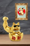 JaponyaDünyadan HediyelerDNY-HDYKSKALK2271Keskin Hediyelik Eşya Ve TekstilJapon Maneki Neko Şanslı Kedi Figürü Reçine No.1 30x30cm