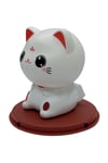 JaponyaDünyadan HediyelerDNY-HDYMANK120Keskin Hediyelik Eşya Ve TekstilManeki Neko Beyaz Kafa Sallayan Şans Kedisi Büyük Solar Güneş Enerjili