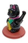 JaponyaDünyadan HediyelerDNY-HDYNEKO4521SKeskin Hediyelik Eşya Ve TekstilManeki Neko El Sallayan Şans Kedisi Siyah Solar Güneş Enerjili 11x10cm NO2S