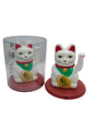 JaponyaDünyadan HediyelerDNY-HDYNEKO4521BKeskin Hediyelik Eşya Ve TekstilManeki Neko El Sallayan Şans Kedisi Beyaz Solar Güneş Enerjili 11x10cm NO1B