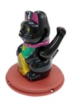 JaponyaDünyadan HediyelerDNY-HDYNEKO4521SKeskin Hediyelik Eşya Ve TekstilManeki Neko El Sallayan Şans Kedisi Siyah Solar Güneş Enerjili 11x10cm NO2S
