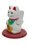 JaponyaDünyadan HediyelerDNY-HDYNEKO4521BKeskin Hediyelik Eşya Ve TekstilManeki Neko El Sallayan Şans Kedisi Beyaz Solar Güneş Enerjili 11x10cm NO1B