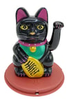 JaponyaDünyadan HediyelerDNY-HDYNEKO4521SKeskin Hediyelik Eşya Ve TekstilManeki Neko El Sallayan Şans Kedisi Siyah Solar Güneş Enerjili 11x10cm NO2S