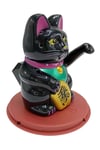 JaponyaDünyadan HediyelerDNY-HDYNEKO4521SKeskin Hediyelik Eşya Ve TekstilManeki Neko El Sallayan Şans Kedisi Siyah Solar Güneş Enerjili 11x10cm NO2S