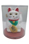JaponyaDünyadan HediyelerDNY-HDYNEKO4521BKeskin Hediyelik Eşya Ve TekstilManeki Neko El Sallayan Şans Kedisi Beyaz Solar Güneş Enerjili 11x10cm NO1B