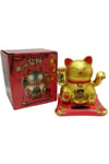 JaponyaDünyadan HediyelerDNY-HDYNEKO4524GLDKeskin Hediyelik Eşya Ve TekstilManeki Neko El Sallayan Şans Kedisi Gold Solar Güneş Enerjili 10x10cm NO5GLD