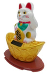 JaponyaDünyadan HediyelerDNY-HDYNEKO4522BYZKeskin Hediyelik Eşya Ve TekstilManeki Neko El Sallayan Şans Kedisi Beyaz Solar Güneş Enerjili 14x12cm NO3BYZ