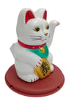 JaponyaDünyadan HediyelerDNY-HDYNEKO4521BKeskin Hediyelik Eşya Ve TekstilManeki Neko El Sallayan Şans Kedisi Beyaz Solar Güneş Enerjili 11x10cm NO1B