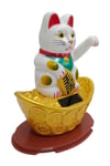 JaponyaDünyadan HediyelerDNY-HDYNEKO4522BYZKeskin Hediyelik Eşya Ve TekstilManeki Neko El Sallayan Şans Kedisi Beyaz Solar Güneş Enerjili 14x12cm NO3BYZ