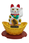 JaponyaDünyadan HediyelerDNY-HDYNEKO4522BYZKeskin Hediyelik Eşya Ve TekstilManeki Neko El Sallayan Şans Kedisi Beyaz Solar Güneş Enerjili 14x12cm NO3BYZ